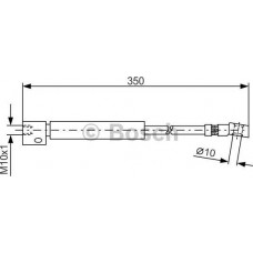 BOSCH 1987476409 - BOSCH OPEL шланг гальмівний передній лівий Kadett E 86-91