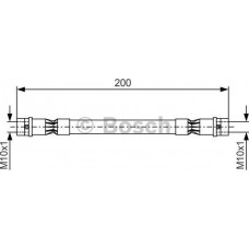 BOSCH 1987476402 - BOSCH AUDI шланг гальмівний задній Audi 80 91-