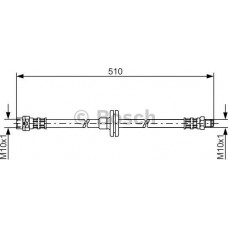 BOSCH 1987476056 - BOSCH шланг гальмівний перед. BMW X5 E53 510mm