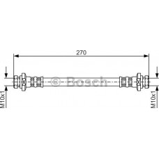 BOSCH 1987476737 - BOSCH MITSUBISHI шланг гальмівний Lancer.L300.Space Wagon