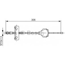 BOSCH 1987477990 - BOSCH трос ручного гальма передн. FORD MONDEO -07