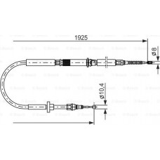 BOSCH 1987477959 - Тросовий привод, стоянкове гальмо