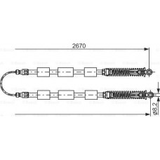 BOSCH 1987477553 - Тросовий привод, стоянкове гальмо