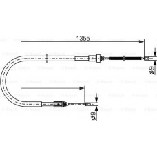 BOSCH 1987477644 - BOSCH трос ручного гальма прав. RENAULT CLIO -16