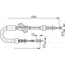 BOSCH 1987477062 - BOSCH VW трос ручн.гальма лів.-прав. AUDI 100-200 -90