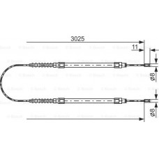 BOSCH 1987477113 - Тросовий привод, стоянкове гальмо