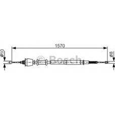 BOSCH 1987477885 - Тросовий привод, стоянкове гальмо