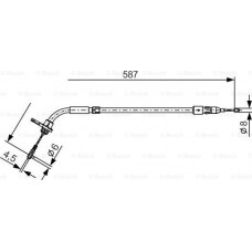 BOSCH 1987477224 - BOSCH DB трос ручного гальма задн. лів. W169