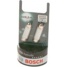BOSCH 1987301510 - Лампа LED Retrofit SV8.5 -8 Fest. 10W -41 мм  12В 1Вт  блистер - 2шт. WARM - кратн. 10 шт