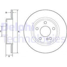 Delphi BG4555C - DELPHI диск гальмівний задн. DB A176 12-