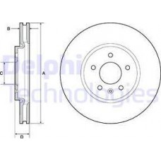 Delphi BG4672C - DELPHI диск гальм. передн. OPEL ASTRA J 10-