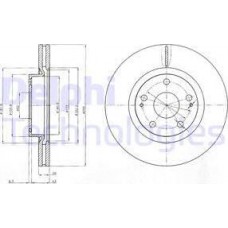 Delphi BG4113 - DELPHI TOYOTA диск гальмівний передн. Avensis 05-. Corolla 04-