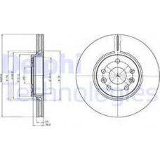 Delphi BG4338 - DELPHI RENAULT Диск гальмівний передній GRAND SCENIC II 2.0 dCi 05-