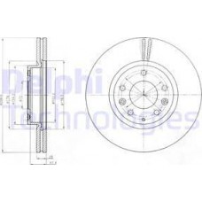 Delphi BG4255C - DELPHI MAZDA гальмівний диск передн. Mazda 6 07-