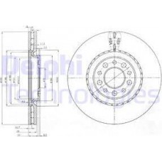 Delphi BG3993 - DELPHI гальмівний диск передн. Jeep Cherokee 13-