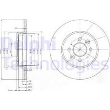 Delphi BG3992 - DELPHI RENAULT диск гальмівний задн.Kangoo 4x4 01-