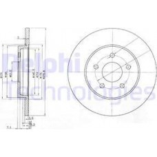 Delphi BG3663C - DELPHI FORD диск гальмівний задній лакірів.! Mondeo 00-