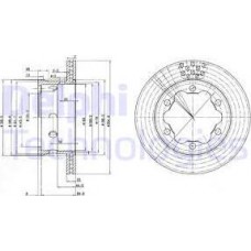 Delphi BG3399 - DELPHI DB диск гальмівний задн. вентил. Sprinter 95-06 VW LT 96-