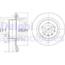 Delphi BG2986 - DELPHI OPEL диск гальмівний задній Omega B