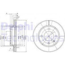 Delphi BG2273 - DELPHI FORD Диск тормозной передний FIESTA 82-89 239.5 20 18