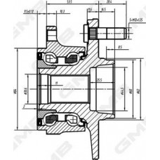 GMB GH33180M - GMB SUZUKI Подшипник задн.ступицы Grand Vitara 06-