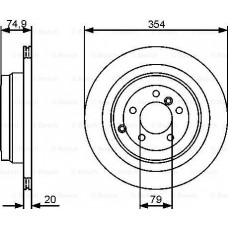 BOSCH 0986479479 - BOSCH LANDROVER диск гальмівний задн.Discovery III.Range Rover III 02-