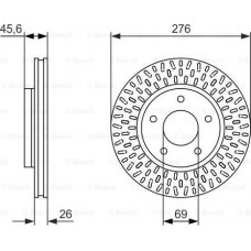 BOSCH 0986479783 - Диск тормозной MITSUBISHI LANCER передн.. вент. пр-во Bosch