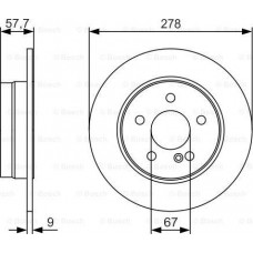 BOSCH 0986479S96 - BOSCH DB гальмівний диск задн W204