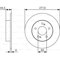 BOSCH 0986479T86 - BOSCH NISSAN диск гальмівний задній Maxima QX 3.0 -99