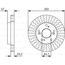 BOSCH 0986479U92 - BOSCH Гальмівний диск пер. HONDA CR-V 95-