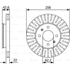 BOSCH 0986479W05 - Диск гальмівний Hyundai Accent-Kia Rio 11 - передн. вир-во Bosch