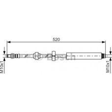 BOSCH 1987481436 - BOSCH PEUGEOT шланг гальмівний передн 208 12-