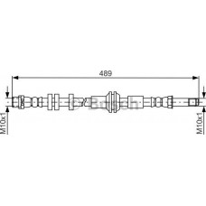 BOSCH 1987481691 - BOSCH гальмівний шланг задн. A6. A7 10-