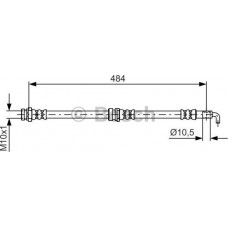 BOSCH 1987481602 - BOSCH FORD шланг гальмівний передн. RANGER 05-