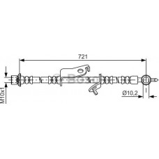 BOSCH 1987481635 - BOSCH шланг гальм. передн. прав. TOYOTA PRIUS 08-