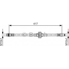 BOSCH 1987481626 - BOSCH RENAULT шланг гальм передн.  з ESP Duster 04-