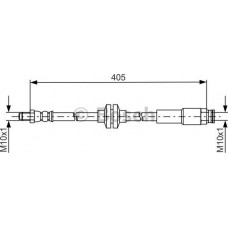 BOSCH 1987481671 - Гальмівний шланг FIAT-JEEP-OPEL Doblo-Renegade-Combo F 10>>