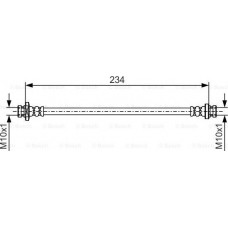 BOSCH 1987481079 - BOSCH SUZUKI шланг гальмівний задн.Grand Vitara -05