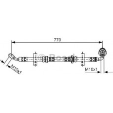 BOSCH 1987481071 - BOSCH UZUKI шланг гальмівний передн.лів. VITARA 88-