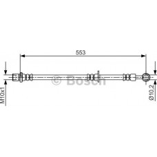 BOSCH 1987481709 - BOSCH  SUBARU шланг гальмівний передн. прав. FORESTER  08-