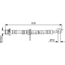 BOSCH 1987481729 - BOSCH шланг гальм. передн. лів. HONDA  ACCORD -15