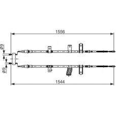 BOSCH 1987482926 - Тросовий привод, стоянкове гальмо