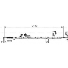 BOSCH 1987482425 - BOSCH NISSAN трос ручного гальма задн.лів. Navara 05-