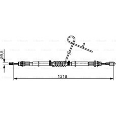 BOSCH 1987482559 - BOSCH FORD трос гальм. задн. прав. Transit 12-