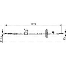 BOSCH 1987482507 - Тросовий привод, стоянкове гальмо