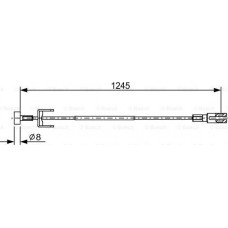 BOSCH 1987482633 - BOSCH RENAULT трос ручного гальма середній. Trafic SWB 01-