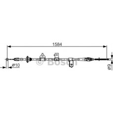 BOSCH 1987482099 - Тросовий привод, стоянкове гальмо