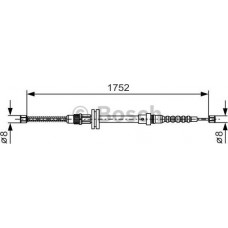 BOSCH 1987482044 - BOSCH RENAULT трос ручного гальма задн. лів.-прав.Master 80-