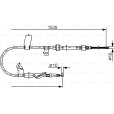 BOSCH 1987482085 - Тросовий привод, стоянкове гальмо