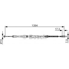 BOSCH 1987482033 - BOSCH  трос ручного гальма лів.-прав.Sprinter.VW Crafter 06-